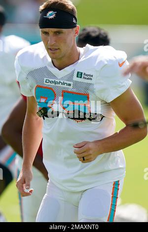 Miami Dolphins wide receiver River Cracraft runs drills during practice at  the NFL football team's training facility, Wednesday, July 26, 2023, in  Miami Gardens, Fla. (AP Photo/Lynne Sladky Stock Photo - Alamy