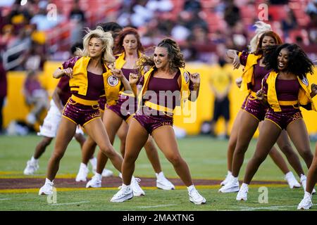 The Washington Commanders Command Force perform during an NFL football  practice at FedEx Field, Saturday, Aug. 6, 2022, in Landover, Md. (AP  Photo/Alex Brandon Stock Photo - Alamy