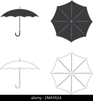 umbrella logo vektor illustration design Stock Vector Image & Art - Alamy