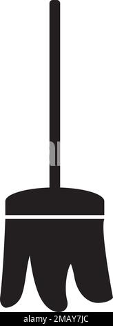 broom logo vektor illustration design Stock Vector