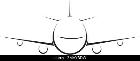 airplane logo vektor illustration design Stock Vector