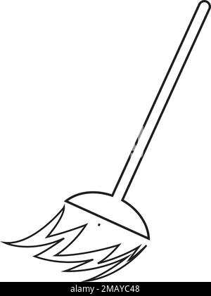 broom logo vektor illustration design Stock Vector
