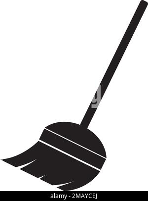 broom logo vektor illustration design Stock Vector