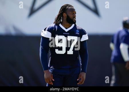 Dallas Cowboys defensive tackle Osa Odighizuwa (97) lines up for