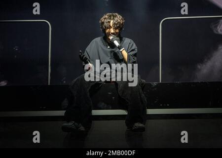 J-Hope performs on day four of the Lollapalooza Music Festival on Sunday,  July 31, 2022, at Grant Park in Chicago. (Photo by Rob  Grabowski/Invision/AP Stock Photo - Alamy