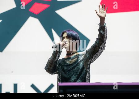 Polo G performs on day two of the Lollapalooza Music Festival on Friday,  July 30, 2021, at Grant Park in Chicago. (Photo by Amy Harris/Invision/AP  Stock Photo - Alamy