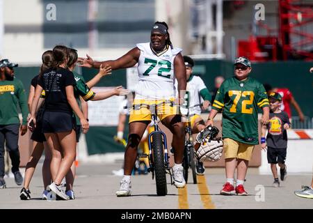 Green Bay Packers tackle Caleb Jones (72) blocks during an NFL preseason  football game against the San Francisco 49ers, Friday, Aug. 12, 2022, in  Santa Clara, Calif. (AP Photo/Scot Tucker Stock Photo - Alamy