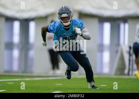 Tennessee Titans safety A.J. Moore (33) in action during the first half of  an preseason NFL football game against the Baltimore Ravens, Thursday, Aug.  11, 2022, in Baltimore. (AP Photo/Nick Wass Stock