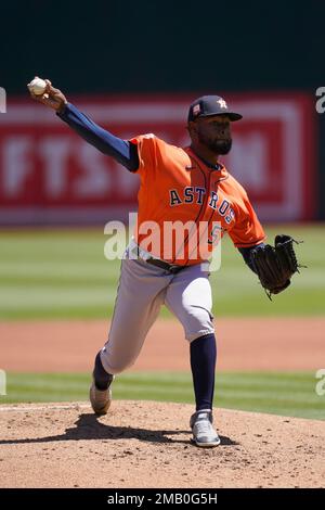 Houston Astros starting pitcher Cristian Javier (53) in the top of the four  inning during the MLB game between the New York Mets and the Houston Astro  Stock Photo - Alamy