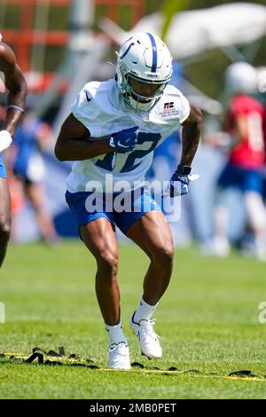 Indianapolis Colts wide receiver De'Michael Harris (12) in action