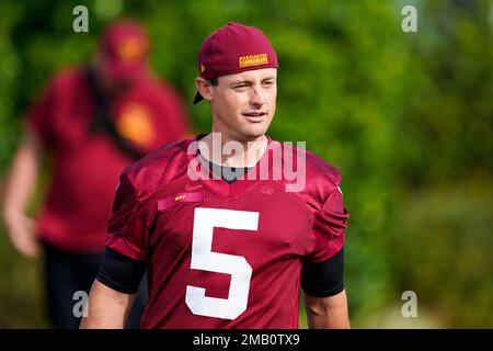 Washington Commanders place kicker Joey Slye (6) kicks against the New York  Giants during an NFL football game Sunday, Dec. 4, 2022, in East  Rutherford, N.J. (AP Photo/Adam Hunger Stock Photo - Alamy