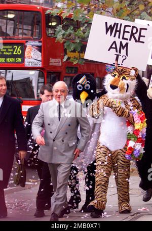 Harrods Boss Mohamed Al Fayed (centre) And Michael Cole (second Right ...