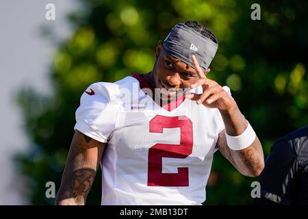 Washington Commanders wide receiver Dyami Brown (2) runs against the New  York Giants during an NFL football game Sunday, Dec. 4, 2022, in East  Rutherford, N.J. (AP Photo/Adam Hunger Stock Photo - Alamy