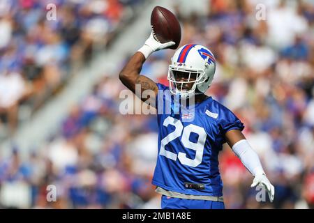 Buffalo Bills linebacker rookie linebacker Nic Harris (54) in action during  training camp at Pittsford, New York. (Credit Image: © Mark  Konezny/Southcreek Global/ZUMApress.com Stock Photo - Alamy