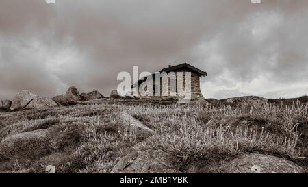 Seamans Hut along the Main Range Trail in the Kosciuszko National Park Stock Photo