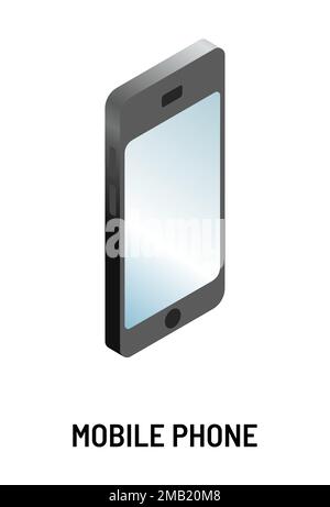 Smartphone mobile phone modern device or gadget isolated object vector cellphone portable telephone communication item apps and calls wifi and bleutoo Stock Vector