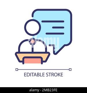 Public performance pixel perfect RGB color icon Stock Vector