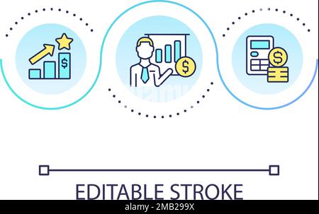 Financial presentation loop concept icon Stock Vector