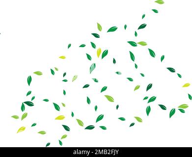 fying leaves background illustration desing Stock Vector