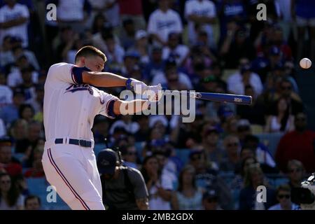 American League's Corey Seager, of the Texas Rangers, jogs out for  introductions before the MLB All-Star baseball game in Seattle, Tuesday,  July 11, 2023. (AP Photo/Lindsey Wasson Stock Photo - Alamy