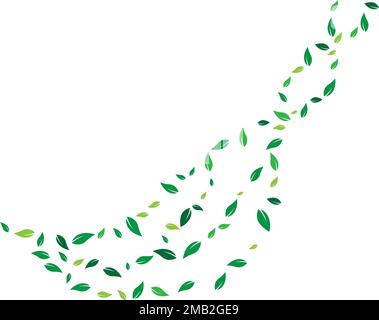 fying leaves background illustration desing Stock Vector