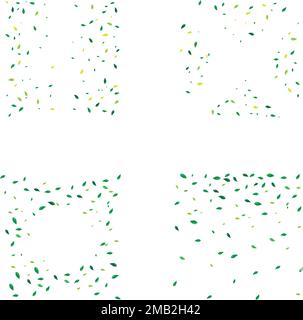 fying leaves background illustration desing Stock Vector