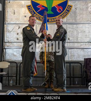 Col. Scott Raleigh, left, 436th Operations Group commander, and 1st Lt ...
