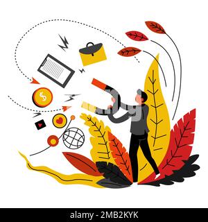 Marketing abstract concept mass media resources and global network Stock Vector