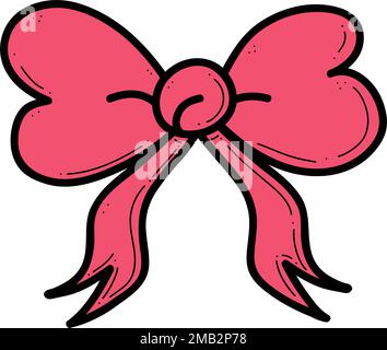 Hand drawn bow tie doodle vector illustration. Stock Vector