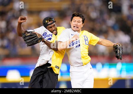 Simu Liu attends the 2022 MLB All-Star Week Celebrity Softball