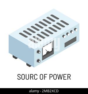 Source of power accumulator isolated electric appliance Stock Vector