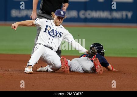 Boston Red Sox's Jarren Duran during a baseball game, Thursday, June 23,  2022, at Fenway Park in Boston. (AP Photo/Charles Krupa Stock Photo - Alamy