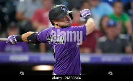 Colorado Rockies catcher Dom Nunez (3) in the second inning of a baseball  game Wednesday, April 20, 2022, in Denver. (AP Photo/David Zalubowski Stock  Photo - Alamy