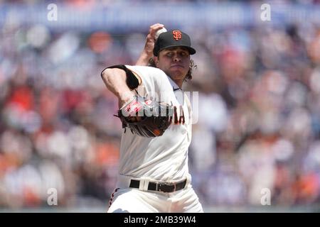 San Francisco Giants' Sam Long during a baseball game against the