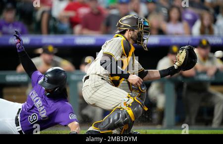 San Diego Padres catcher Austin Nola (26) in the second inning of a  baseball game Wednesday, July 13, 2022, in Denver. (AP Photo/David  Zalubowski Stock Photo - Alamy