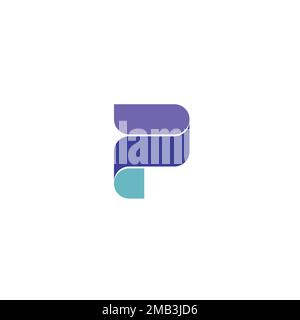 Dynamic Letter P logo or icon design Stock Vector