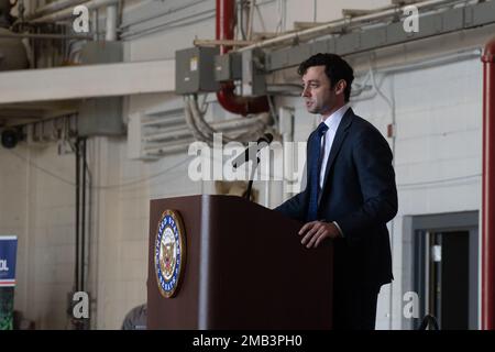 Sen. Jon Ossoff, D-Ga., speaks during a confirmation hearing for ...