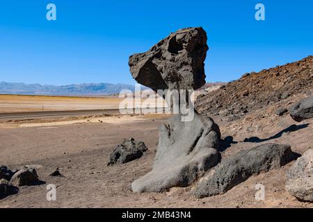 Mushroom Rock rock formation, Death Valley National Park, California, USA, North America Stock Photo