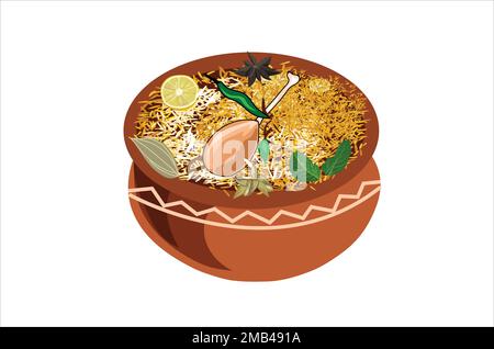india, indian, menu, restaurant, illustration, isolated, chicken, meal, rice, vector, cuisine, delicious, dish, traditional, authentic, garnish, hot, Stock Vector