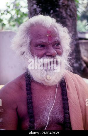Sadhu, a Shiva worshipper and ascetic or mendicant in Kerala, India, Asia Stock Photo