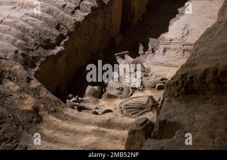 Qin shihuang terracotta warriors Stock Photo