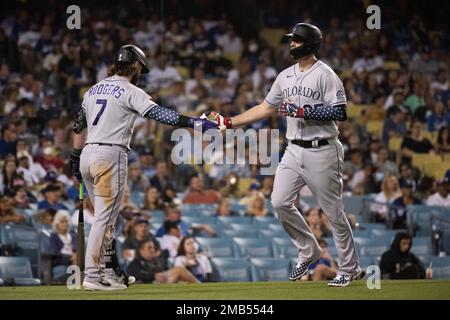 Colorado Rockies first baseman C.J. Cron (25) in the first inning of a  baseball game Wednesday, July 27, 2022, in Denver. (AP Photo/David  Zalubowski Stock Photo - Alamy