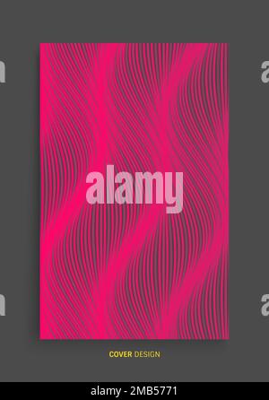Abstract background with wavy lines. Cover design template. Dynamic effect. Vector illustration for banner, flyer and poster. Stock Vector