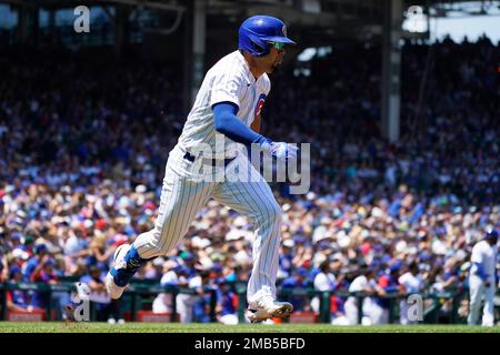 August 5 2021: Chicago Cubs center fielder Rafael Ortega ((66) gets a hit  during the game with Colorado Rockies held at Coors Field in Denver Co.  David Seelig/Cal Sport Medi(Credit Image: ©