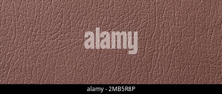 Brown leather texture background with pattern, closeup. Stock Photo