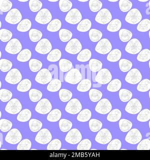 Seamless pattern with spotted faces of outline New Year and Christmas characters: Santa Claus, cat and deer Stock Vector