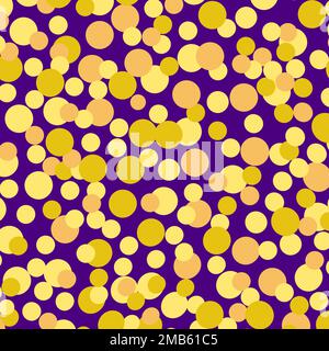 Purple square shaped background with circle golden confetti for decoration on Birthday, wedding, New Year and Christmas Stock Vector