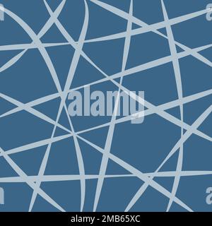Abstract dark blue background with light stripes in shape of spider web Stock Vector