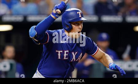 This is a 2022 photo of Jonah Heim of the Texas Rangers' baseball team. (AP  Photo/Darryl Webb Stock Photo - Alamy