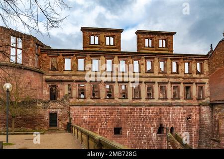 Nice view of the facade of the building Englischer Bau with its stucco decorated window fronts seen from the garden Stückgarten, a part of the famous... Stock Photo